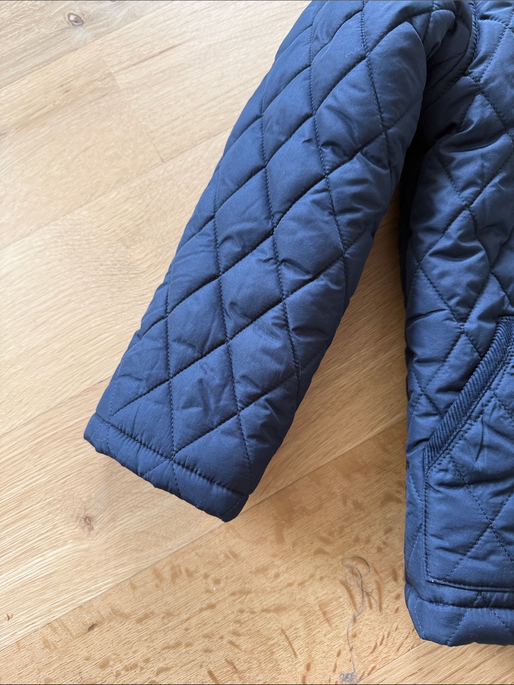 Janie and Jack Navy Quilted Puffer Jacket - Sz 5-6 - Picture 4 of 4